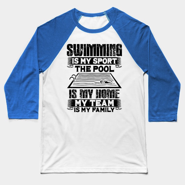 Swimming Swim Gift Baseball T-Shirt by Shiva121